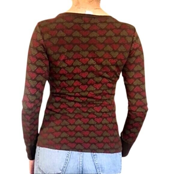 O’NEIL- Long sleeve top color-Brown with “O’Neill “logo thru-out Size- Medium - Picture 2 of 3
